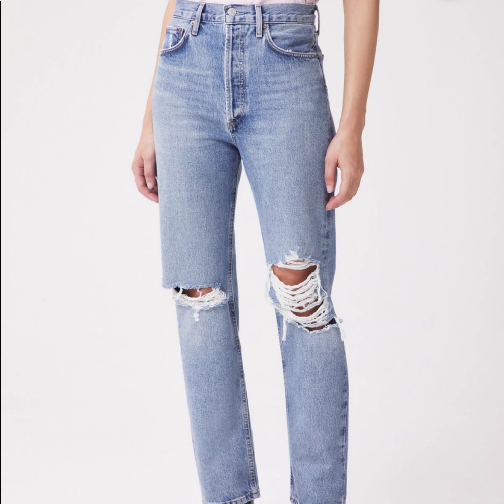 Agolde 90s Pinch Waist High Rise Straight Jean in Backdrop